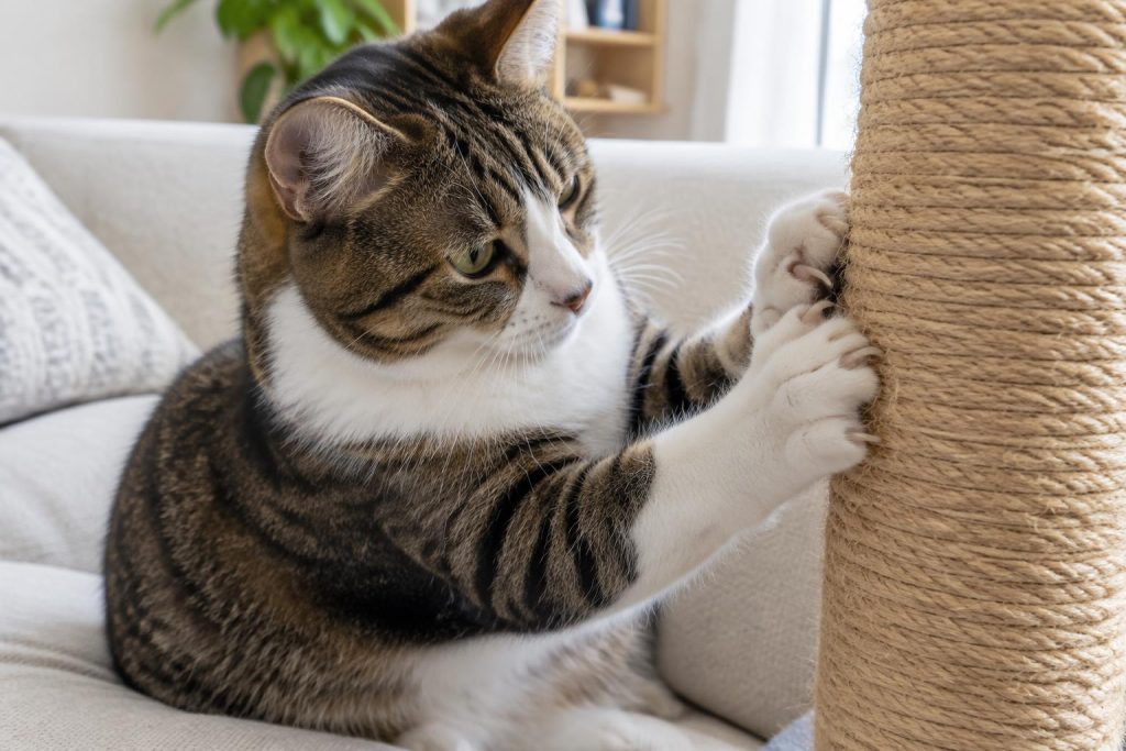 Chat qui griffe : soigner une griffure et protéger ses meubles