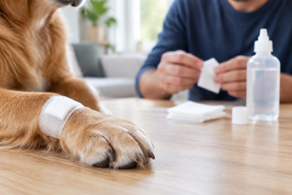 Plaies du chien : soins à la maison et signes qui doivent alerter